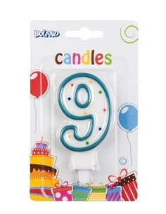 Candela di compleanno di lusso numero 9 - di alta qualità, ideale per carnevale, feste a tema ed eventi speciali.